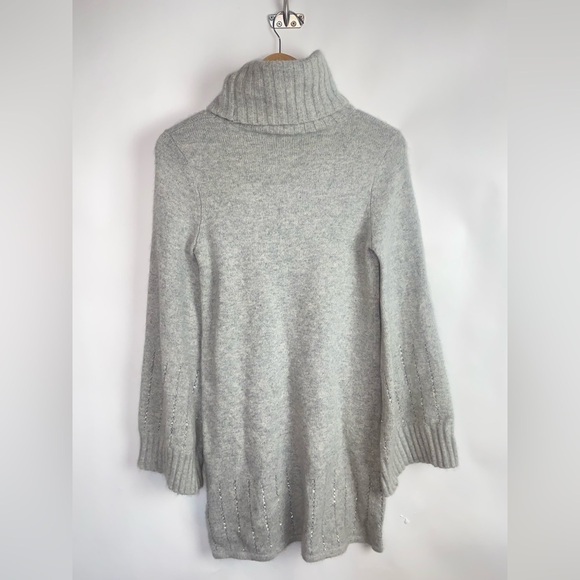 Alice + Olivia Angora Turtleneck Blend Bell sleeve Short Sweater Dress X-Small - Picture 4 of 12
